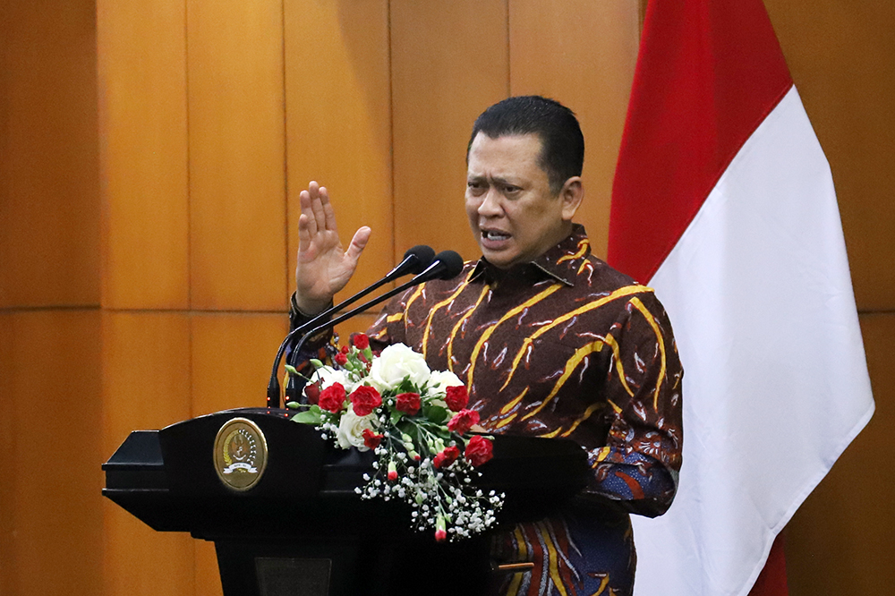 Diskusi MPR RI angkat tema  “Kebijakan Pembentukan Badan Hukum Bumdes dalam Rangka Mewujudkan Nawacita Demi Mencapai Keadilan Sosial Berdasarkan UUD NRI tahun 1945”. (BeritaNasional/Elvis Sendouw)