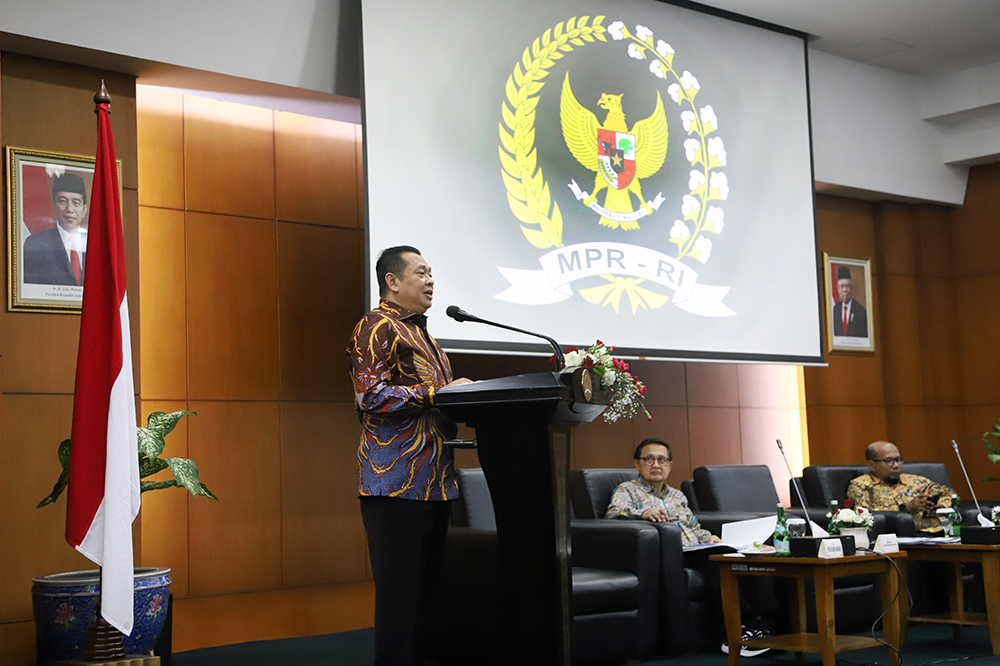 Diskusi MPR RI angkat tema  “Kebijakan Pembentukan Badan Hukum Bumdes dalam Rangka Mewujudkan Nawacita Demi Mencapai Keadilan Sosial Berdasarkan UUD NRI tahun 1945”. (BeritaNasional/Elvis Sendouw)