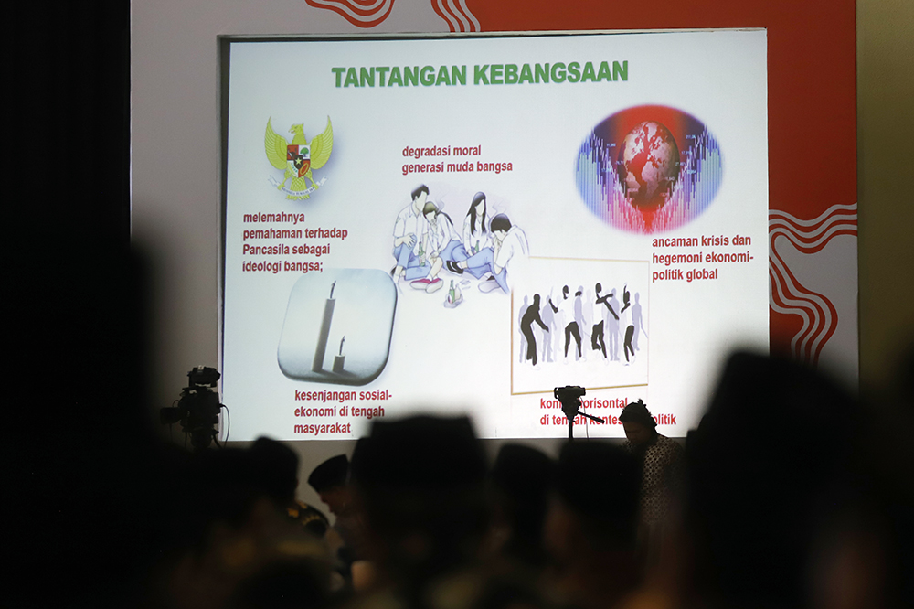 Sosialisasi empat pilar  Ketua MPR Bambang Soesatyo jalin kerja sama bersama LDII terkait sekolah virtual kebangsaan. (BeritaNasional/Elvis Sendouw)