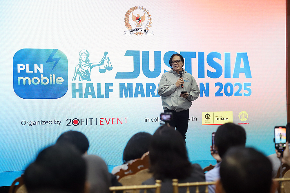 Peluncuran MPR RI - FHUI - PLN Mobile Justisia Half Marathon 2025. (BeritaNasional/Elvis Sendouw)