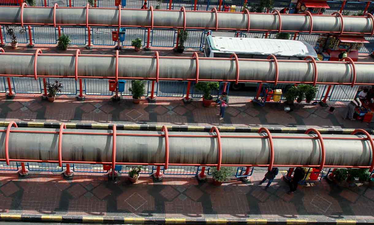 Suasana di Terminal Blok M, Jakarta,Minggu (21/7/2024). (BeritaNasional.com/Oke Atmaja)