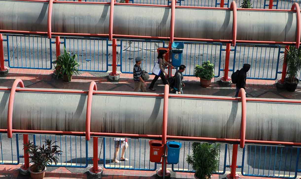 Suasana di Terminal Blok M, Jakarta,Minggu (21/7/2024). (BeritaNasional.com/Oke Atmaja)