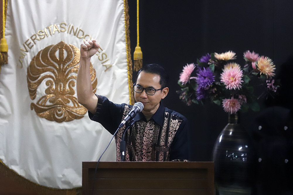 Musyawarah Nasional (Munas) Ikatan Alumni (Iluni) FIB UI dengan agenda utama pemilihan Ketua Umum yang baru. (BeritaNasional/Elvis Sendouw)