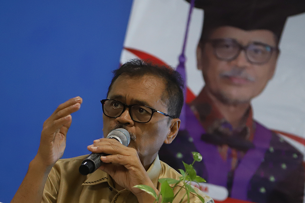 Diskusi publik "Potret Rusaknya Demokrasi dalam Pilkada Banggai 2024". (BeritaNasional/Elvis Sendouw)