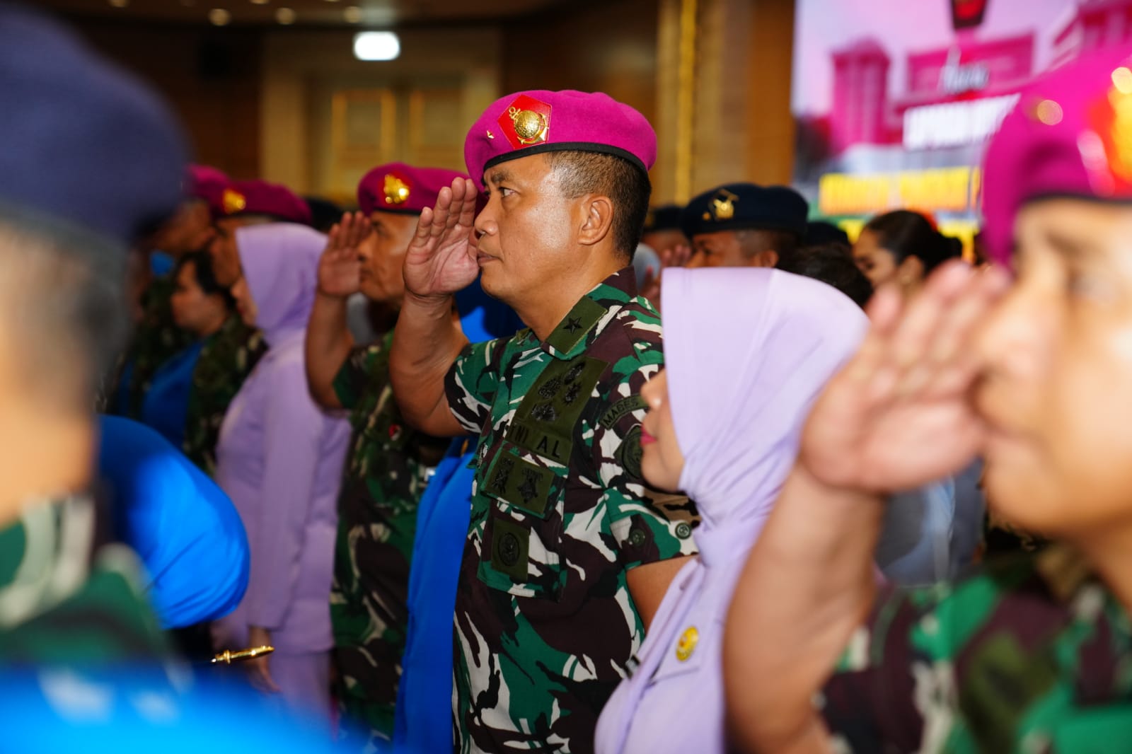 Panglima TNI Jenderal TNI Agus Subiyanto memimpin acara Laporan Korps Kenaikan Pangkat 177 Perwira Tinggi (Pati) TNI. (BeritaNasional/Elvis Sendouw/HO Puspen TNI)