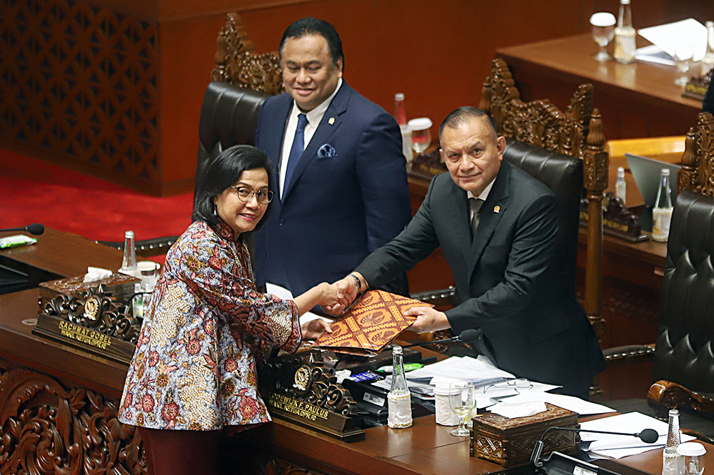 Rapat Paripurna ke-7 Masa Persidangan I Tahun Sidang 2024-2025, DPR mengesahkan Rancangan Undang-Undang (RUU) Anggaran. (BeritaNasional/Elvis Sendouw)