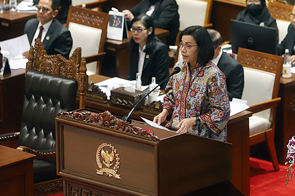 Rapat Paripurna ke-7 Masa Persidangan I Tahun Sidang 2024-2025, DPR mengesahkan Rancangan Undang-Undang (RUU) Anggaran. (BeritaNasional/Elvis Sendouw)