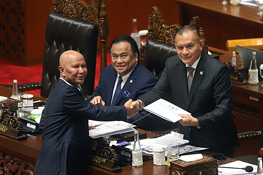 Rapat Paripurna ke-7 Masa Persidangan I Tahun Sidang 2024-2025, DPR mengesahkan Rancangan Undang-Undang (RUU) Anggaran. (BeritaNasional/Elvis Sendouw)