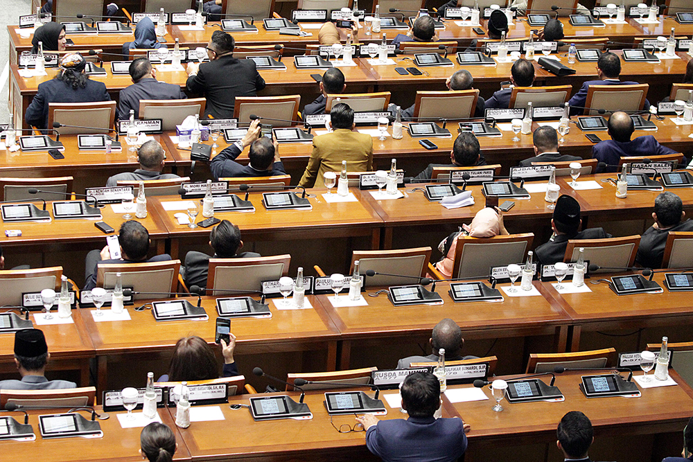 Rapat Paripurna Ke-5 Masa Persidangan I Tahun Sidang 2024-2025. (BeritaNasional/Elvis Sendouw)