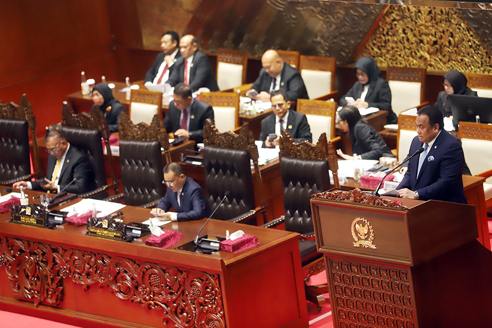 Suasana sidang paripurna DPR RI. (BeritaNasional/Elvis Sendouw)