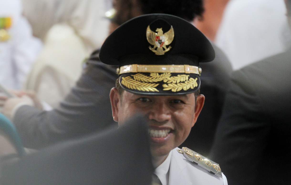 Sejumlah kepala daerah terpilih beserta pendamping mengikuti upacara pelantikan di kompleks Istana Kepresidenan, Jakarta, Kamis (20/2/2025).  (Beritanasional.com/Oke Atmaja)