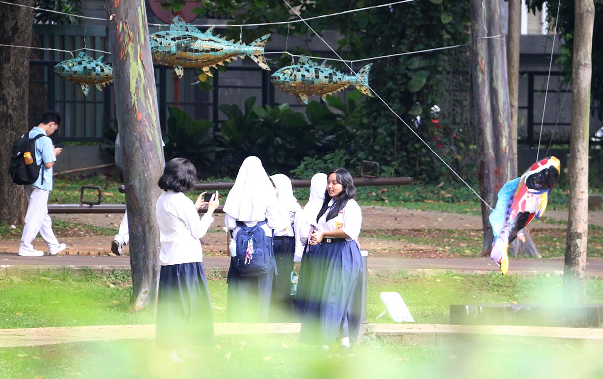 Suasan di Tebet Eco Park, Jakarta, Selasa) (21/10/2025).(Beritanasional.com/Okeatmaja)