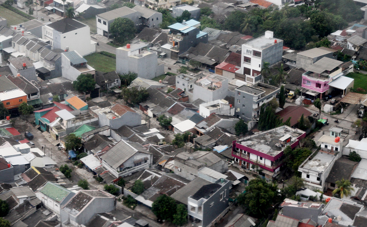 Foto Udara perumahan di Kawasan cengkareng Tangerang, Banten, Sabtu (14/12/2024). (BeritaNasional.com/Oke Atmaja)