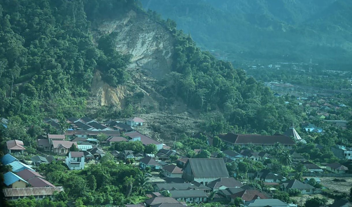 Wilayah terdampak banjir dan longsor (Foto/Biro Setpres)