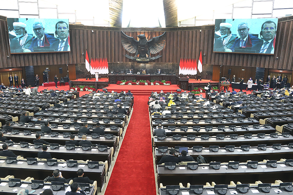 Penutupan Konferensi Ke-19 PUIC 2025 Penutupan Konferensi ke-19 Uni Parlemen Negara Anggota Organisasi Kerja Sama Islam atau Parliamentary Union of the OIC (PUIC) tahun 2025. (BeritaNasional/Elvis Sendouw)