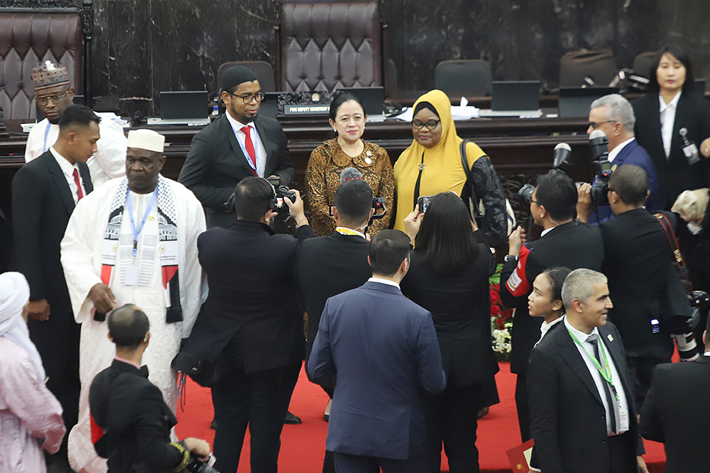 Penutupan Konferensi Ke-19 PUIC 2025 Penutupan Konferensi ke-19 Uni Parlemen Negara Anggota Organisasi Kerja Sama Islam atau Parliamentary Union of the OIC (PUIC) tahun 2025. (BeritaNasional/Elvis Sendouw)