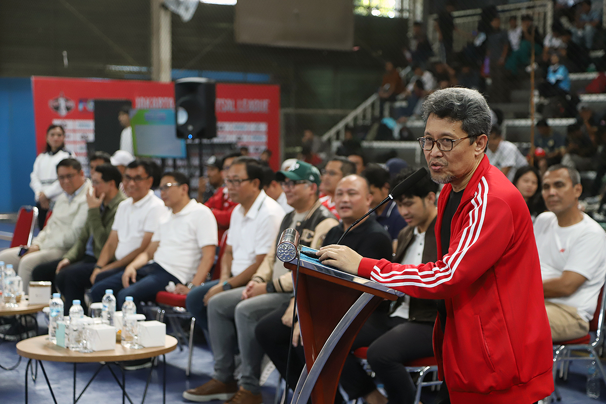 Perbanas Institute resmi menggelar turnamen “Perbanas Futsal Series II Nasional Competition” sebagai bagian dari rangkaian Dies Natalis ke-57. (BeritaNasional/Elvis Sendouw)
