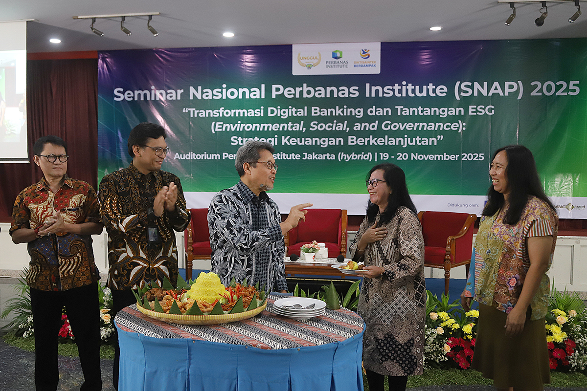 Syukuran pencapaian Perbanas Institute resmi meraih Akreditasi Unggul dari Badan Akreditasi Nasional Perguruan Tinggi (BAN-PT). (BeritaNasional/Elvis Sendouw)