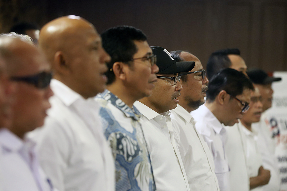 Komunitas aktivis 98 Resolution Network memperingati 28 tahun Reformasi 1998 . (BeritaNasional/Elvis Sendouw)