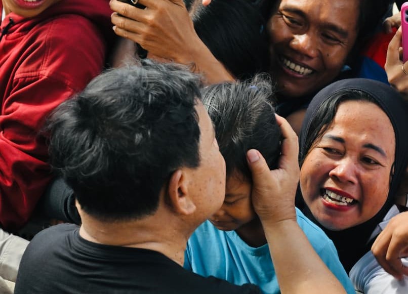 Presiden Prabowo hadiri peringatan Hari Buruh Internasional. (BeritaNasional/Elvis/HO Biro Pers Istana/Laily Rachev)