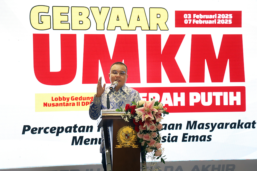 Partai Gerindra menggelar Gebyar UMKM Merah Putih dalam rangkaian peringati HUT Partai Gerindra Ke 17. (BeritaNasional/Elvis Sendouw)