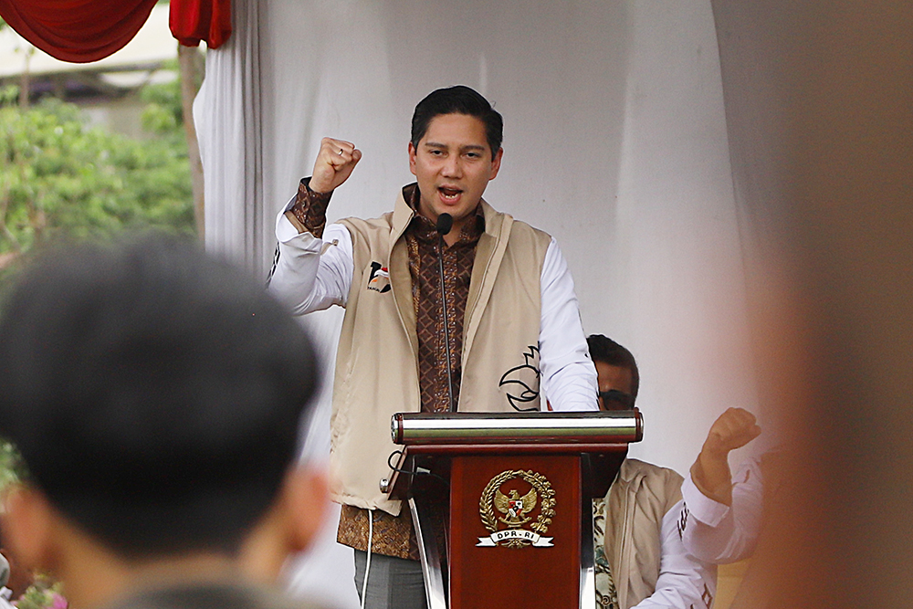 Pembukaan Prabowo Cup 2025 dalam  peringatan HUT Ke-17 Partai Gerindra. (BeritaNasional/Elvis Sendouw)