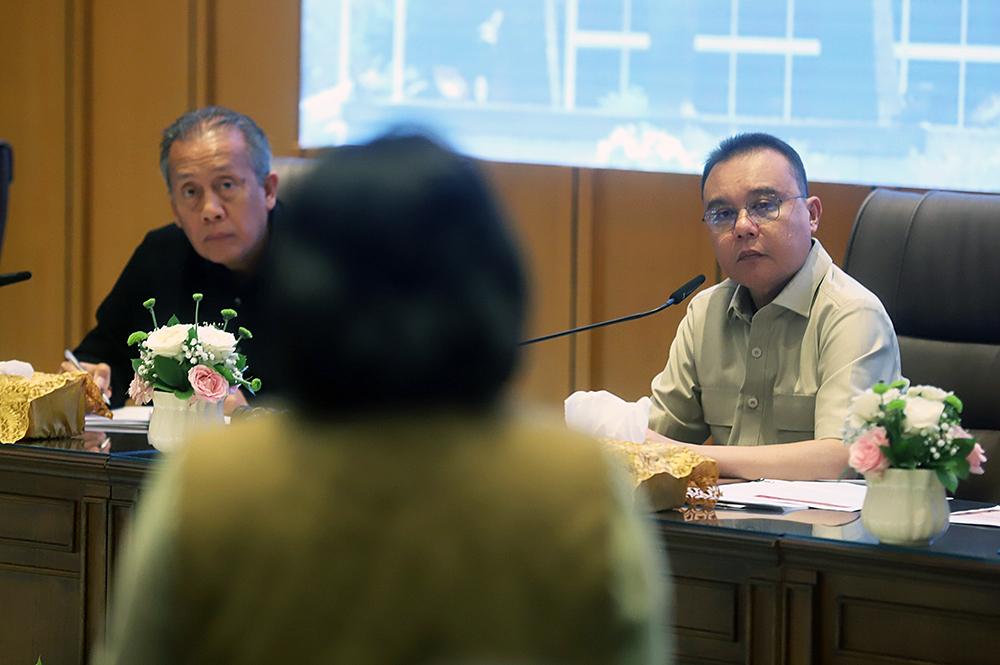 Pimpinan DPR RI terima audiensi perwakilan buruh KASBI. (BeritaNasional/Elvis Sendouw)
