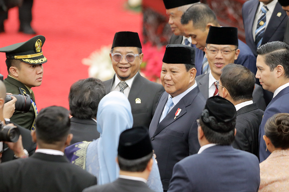 Presiden Joko Widodo sampaikan pidato dalam Sidang Tahunan MPR dan Sidang Bersama DPR - DPD Tahun 2024. (BeritaNasional/Elvis Sendouw)