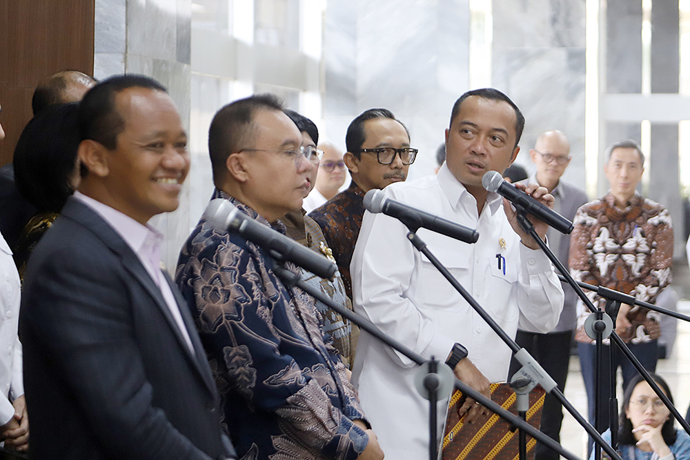 Pimpinan DPR bersama pemerintah gelar rapat koordinasi bahas ekonomi nasional. (BeritaNasional/Elvis Sendouw)