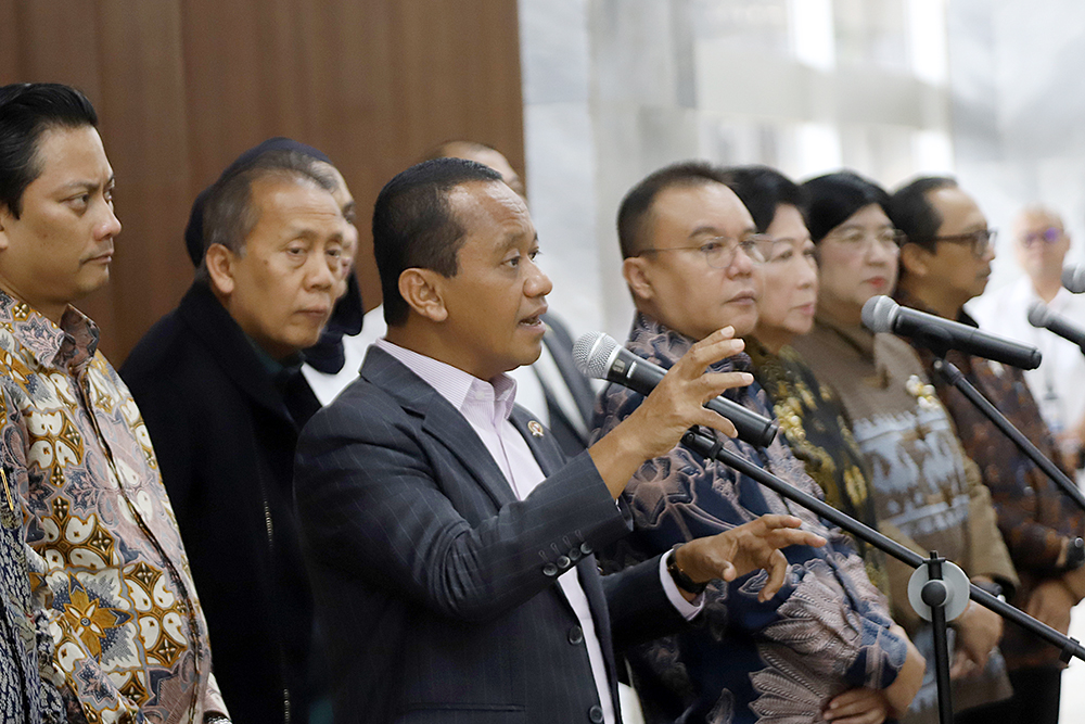Pimpinan DPR bersama pemerintah gelar rapat koordinasi bahas ekonomi nasional. (BeritaNasional/Elvis Sendouw)