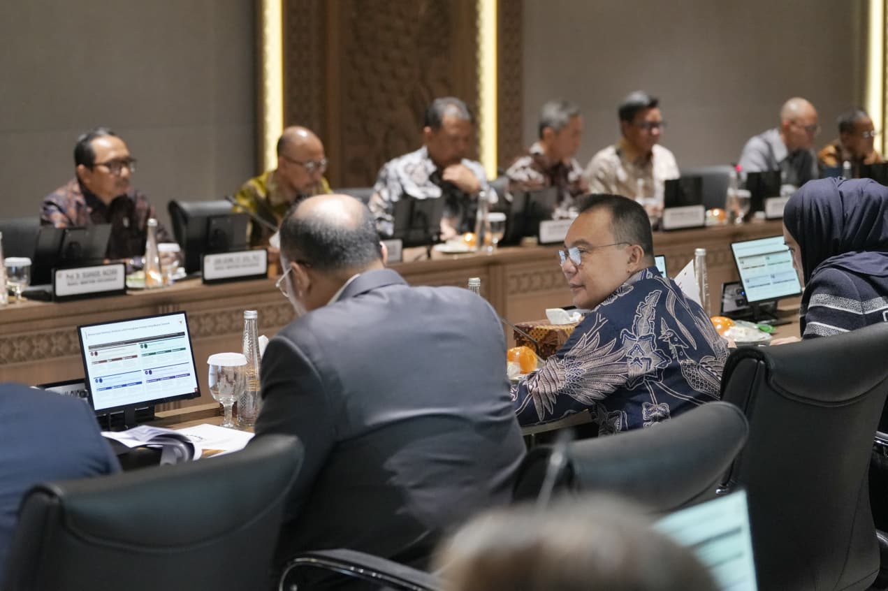 Pimpinan DPR bersama pemerintah gelar rapat koordinasi bahas ekonomi nasional. (BeritaNasional/Elvis Sendouw)