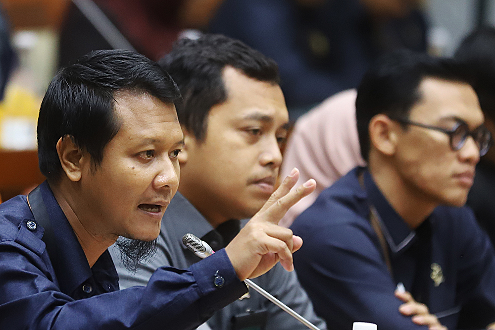 Pimpinan DPR RI menerima audiensi para hakim yang meminta peningkatan kesejahteraan. (BeritaNasional/Elvis Sendouw)