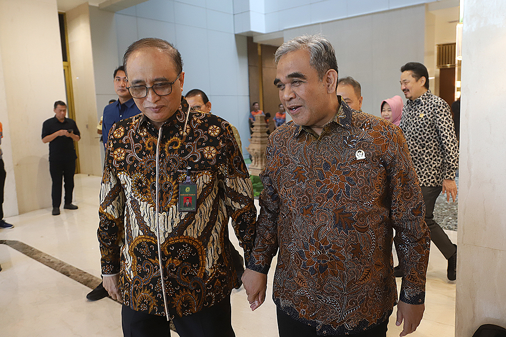 Ketua MPR Ahmad Muzani melakukan silaturahmi kebangsaan temui Ketua Mahkamah Agung. (BeritaNasional/Elvis Sendouw)