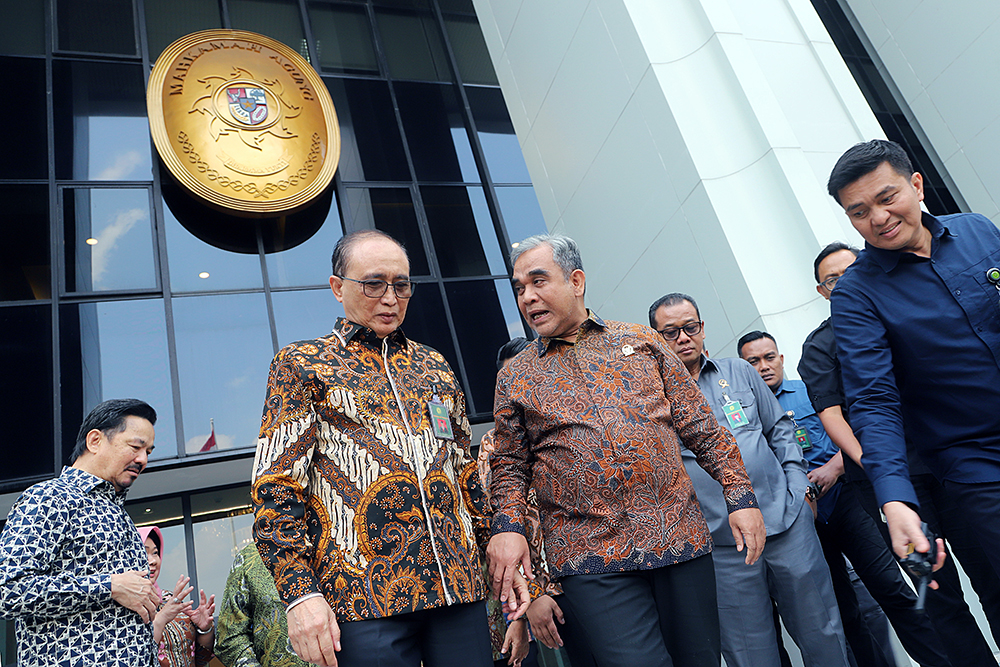 Ketua MPR Ahmad Muzani melakukan silaturahmi kebangsaan temui Ketua Mahkamah Agung. (BeritaNasional/Elvis Sendouw)
