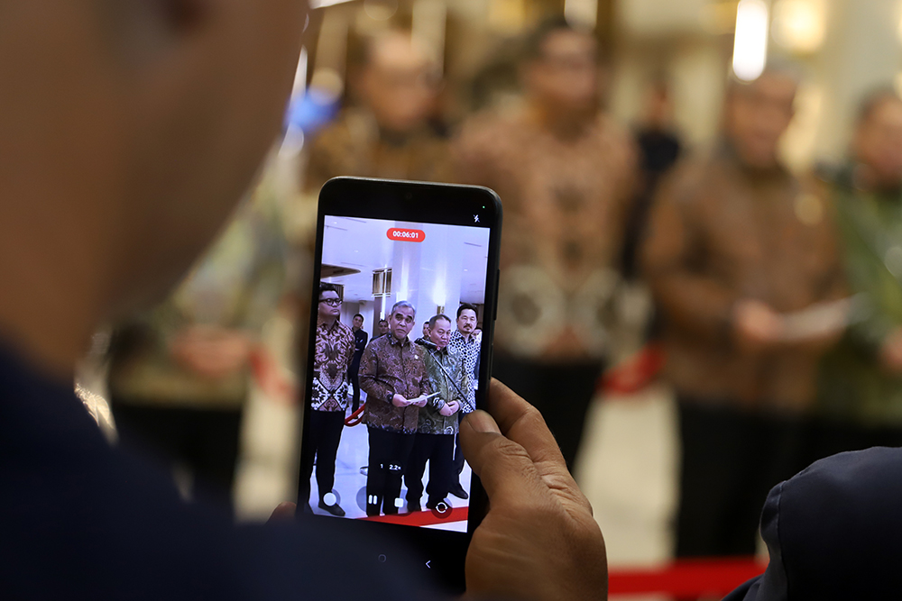 Ketua MPR Ahmad Muzani melakukan silaturahmi kebangsaan temui Ketua Mahkamah Agung. (BeritaNasional/Elvis Sendouw)