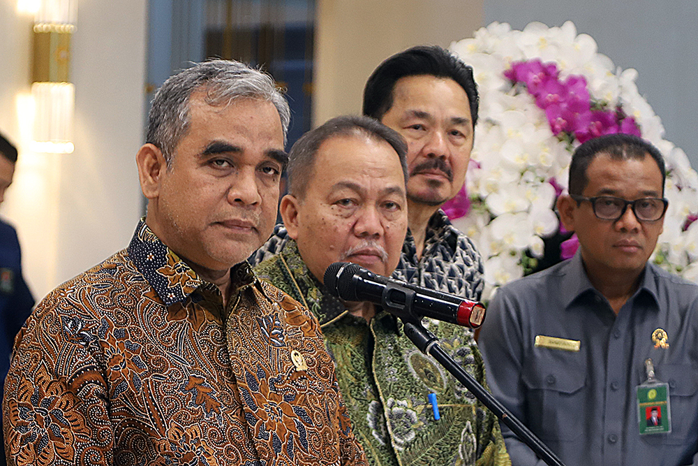 Ketua MPR Ahmad Muzani melakukan silaturahmi kebangsaan temui Ketua Mahkamah Agung. (BeritaNasional/Elvis Sendouw)