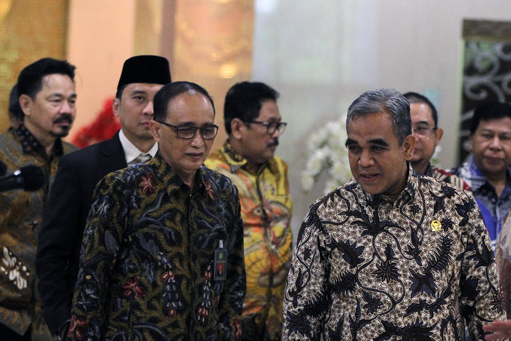 Pimpinan MPR Kunjungi Mahkamah Agung Bahas Konstruksi Hukum Pimpimnan MPR RI saat mengunjungi kantor Mahkamah Agung. (BeritaNasional/Elvis Sendouw/Agus SinPo.id)