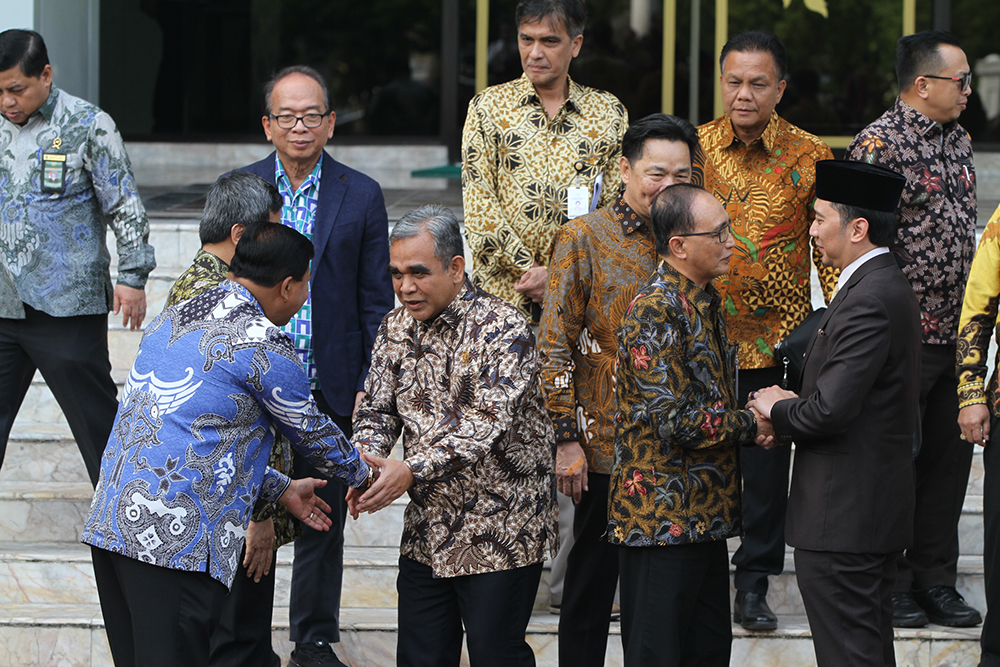 Pimpinan MPR Kunjungi Mahkamah Agung Bahas Konstruksi Hukum Pimpimnan MPR RI saat mengunjungi kantor Mahkamah Agung. (BeritaNasional/Elvis Sendouw/Agus SinPo.id)