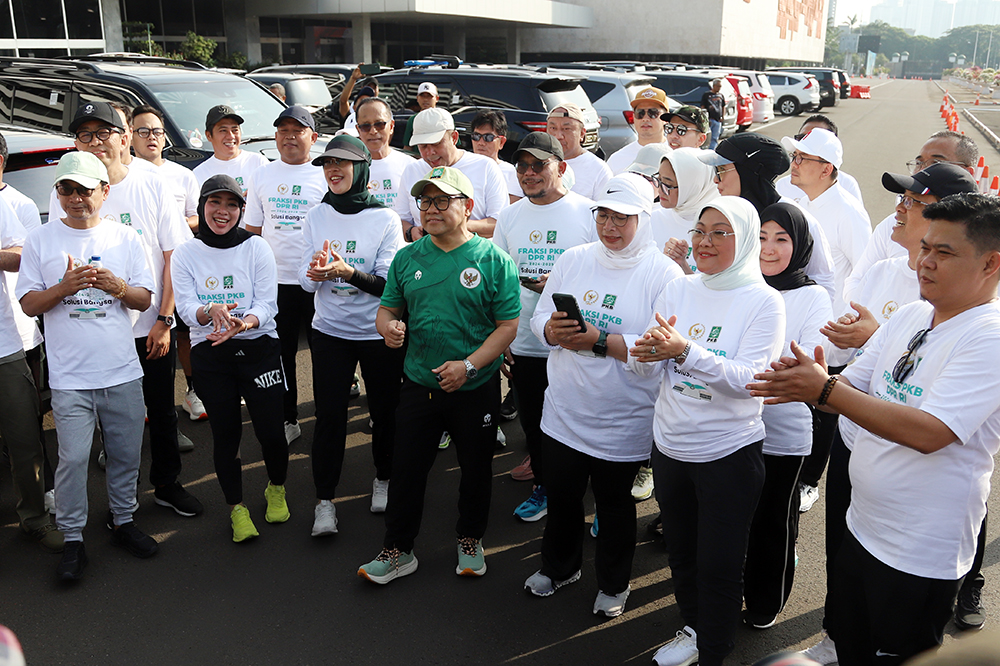 Jalan sehat dan Sekolah Pendidikan Legislatif PKB. (BeritaNasional/Elvis Sendouw)