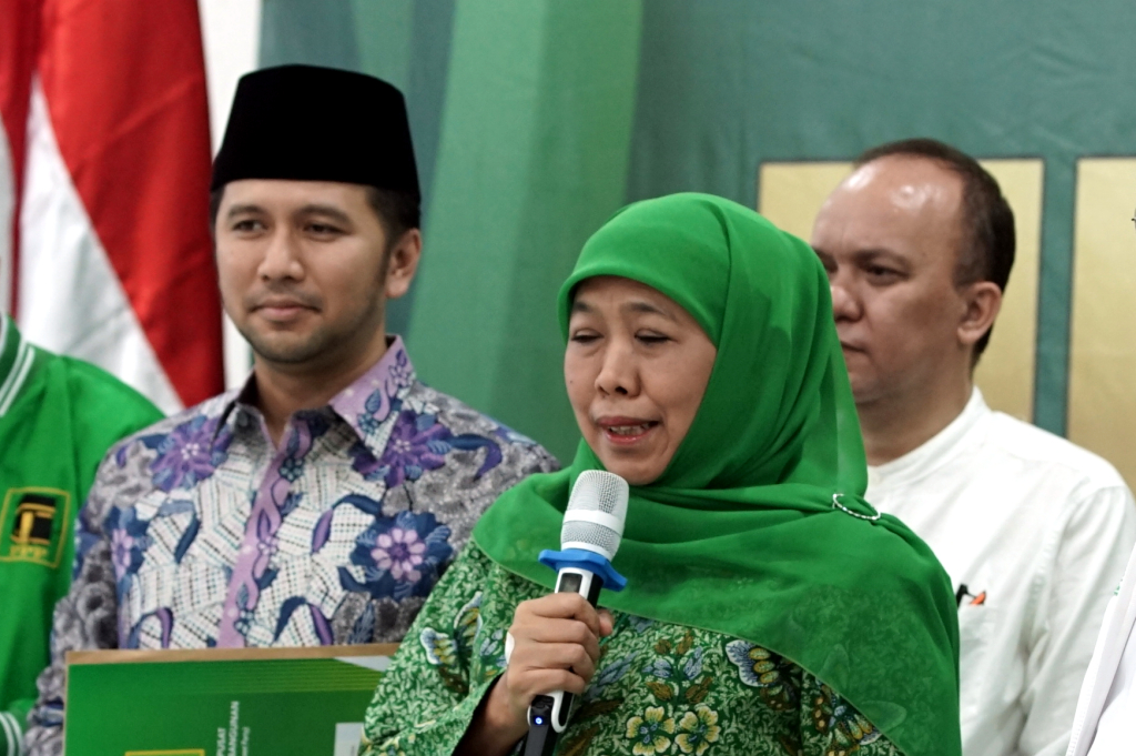 PPP resmi usung Khofifah Indar Parawansa dan Emil Elestianto Dardak. (BeritaNasional/HO/Elvis Sendouw)