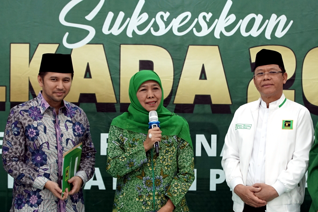 PPP resmi usung Khofifah Indar Parawansa dan Emil Elestianto Dardak. (BeritaNasional/HO/Elvis Sendouw)