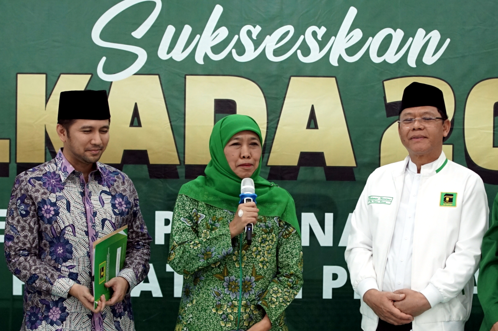 PPP resmi usung Khofifah Indar Parawansa dan Emil Elestianto Dardak. (BeritaNasional/HO/Elvis Sendouw)