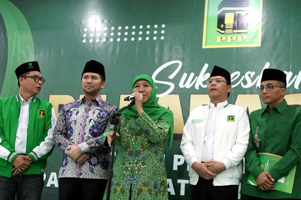 PPP resmi usung Khofifah Indar Parawansa dan Emil Elestianto Dardak. (BeritaNasional/HO/Elvis Sendouw)