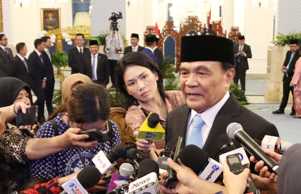 Menteri Koordinator Bidang Politik dan Keamanan Djamari Chaniago (Beritanasional.com/Oke Atmaja)