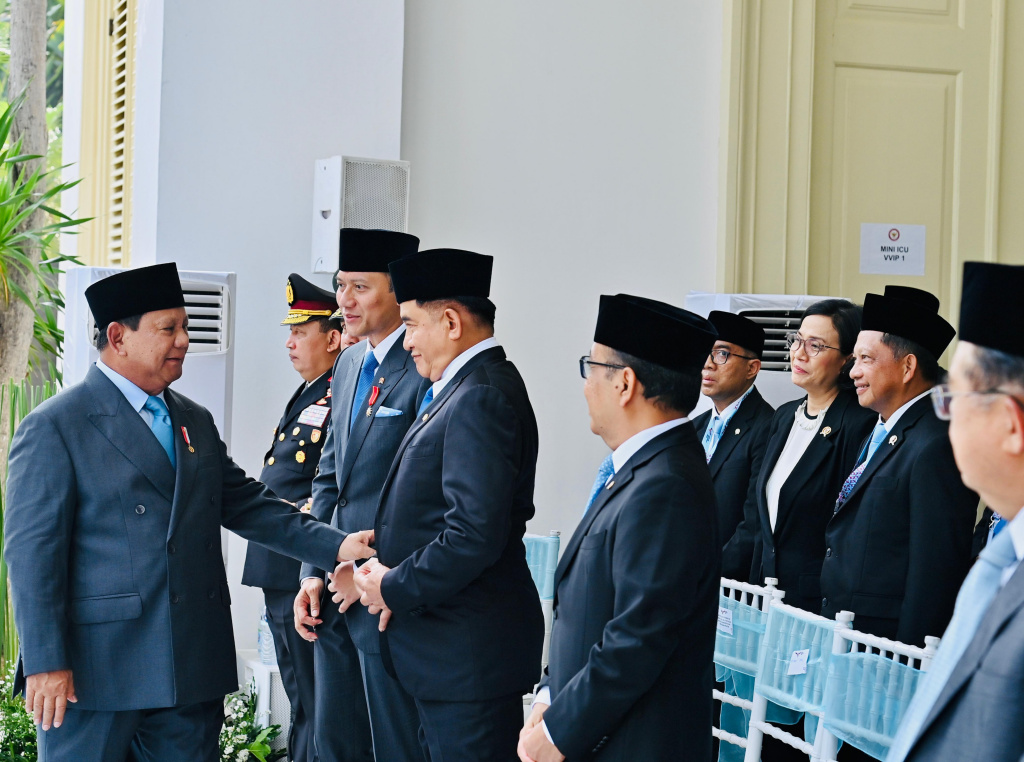 Presiden Prabowo Subianto memimpin upacara Hari Lahir Pancasila di Gedung Pancasila, Jakarta, Senin (2/6/2025). (Berita nasional.com/Oke Atmaja)