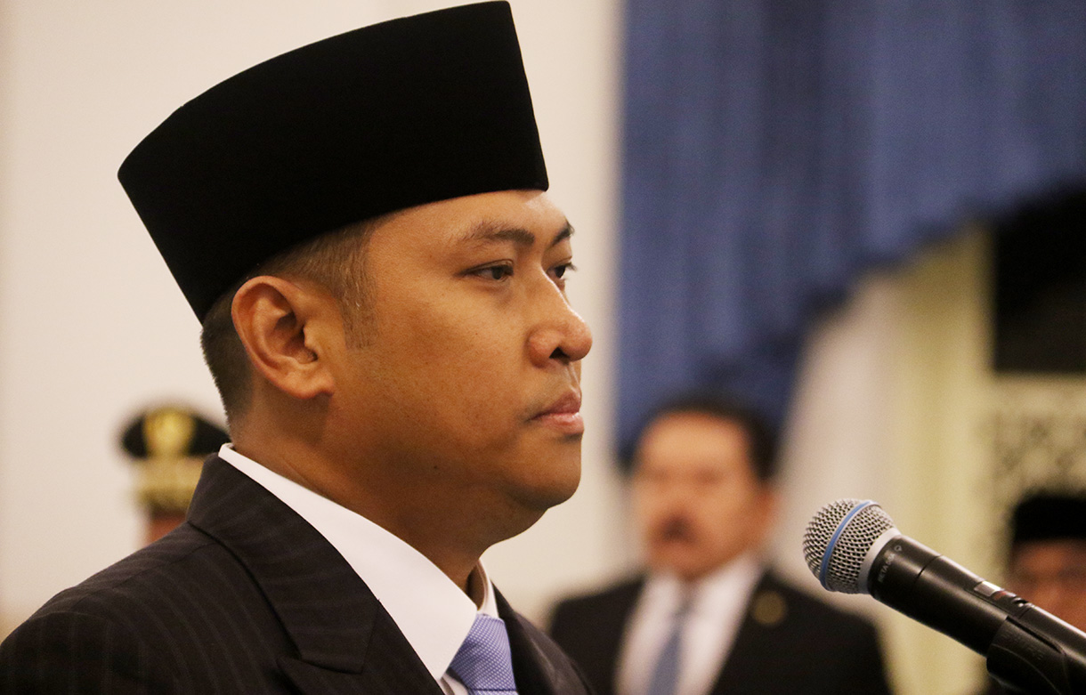 Kepala BGN Sudaryono (tengah) menyampaikan keterangan pers usai pelantikan pejabat baru di Istana Negara, Jakarta, Rabu (22/7/2026). Presiden Prabowo Subianto melantik Sudaryono menjadi Kepala BGN menggantikan Nanik Sudaryati Deyang dan melantik Marsekal TNI (Purn) Donny Ermawan Taufanto sebagai Gubernur Universitas RI serta Yos Sunitiyoso sebagai Wakil Gubernur Universitas RI.  (Beritanasional.com/Oke Atmaja)