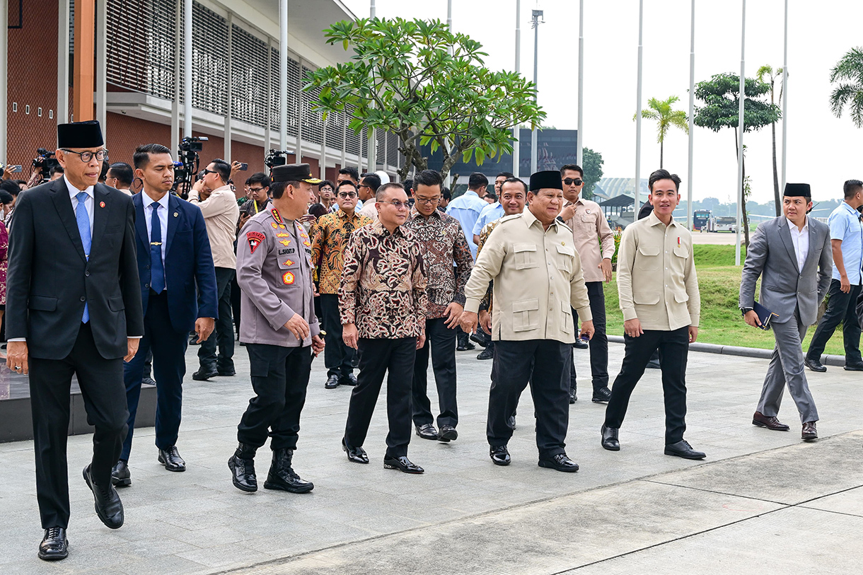 Presiden Republik Indonesia, Prabowo Subianto, tiba di Bandara Udara Brussel pada Sabtu (12/7/2025).(Biropers)