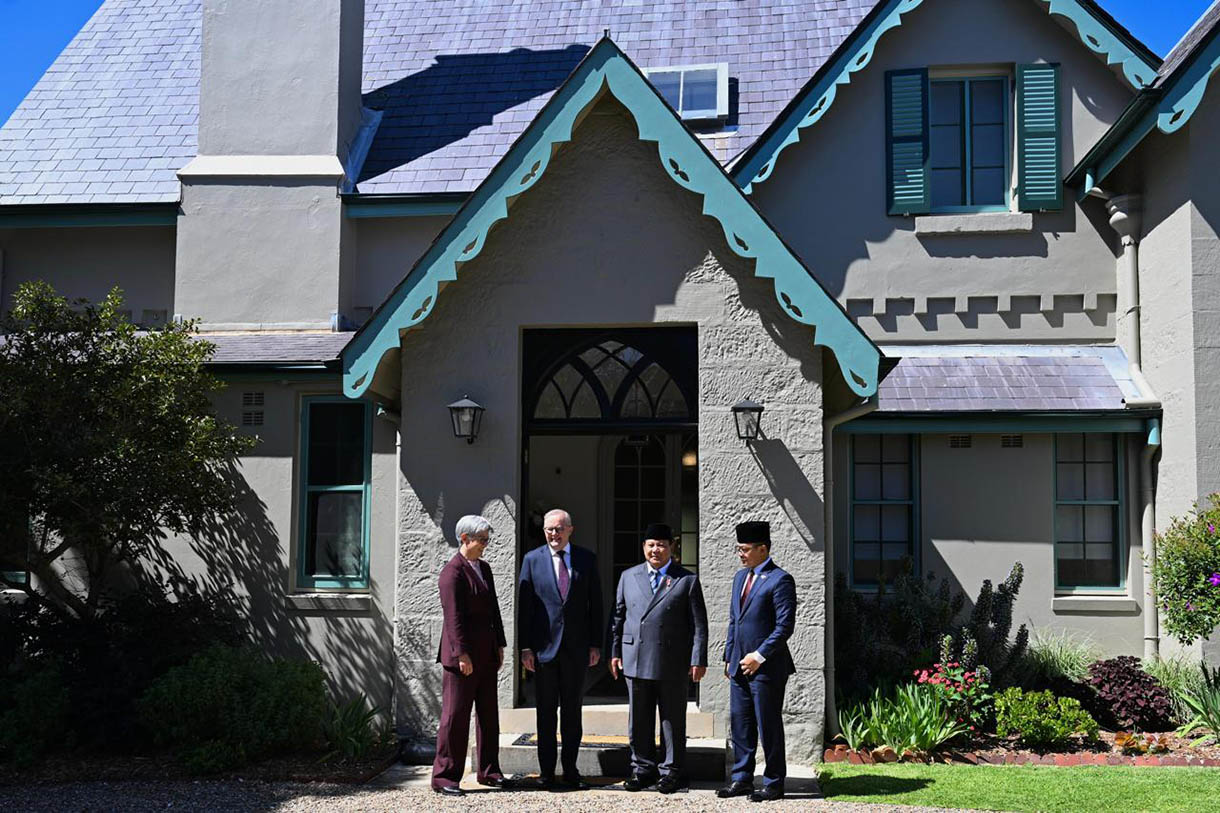 Presiden Republik Indonesia Prabowo Subianto melakukan pertemuan tête-à-tête dengan Perdana Menteri (PM) Australia Anthony Albanese di Kirribilli House, Sydney, pada Rabu, 12 November 2025.  (Biropers)