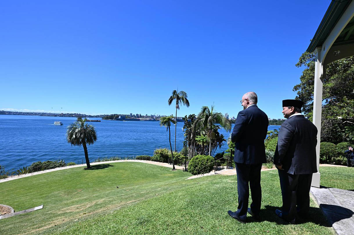 Presiden Republik Indonesia Prabowo Subianto melakukan pertemuan tête-à-tête dengan Perdana Menteri (PM) Australia Anthony Albanese di Kirribilli House, Sydney, pada Rabu, 12 November 2025.  (Biropers)