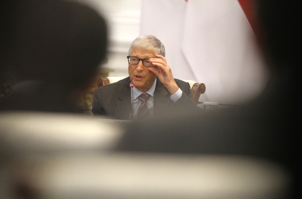 Pendiri Microsoft dan tokoh filantropi Dunia, Bill Gates di Istana Merdeka, Jakarta, Rabu (7/5/2025). (Berita nasional.com/Oke Atmaja)